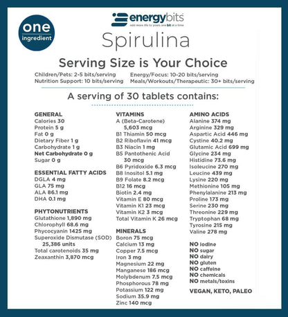 ENERGYbits® Spirulina | Large Bag